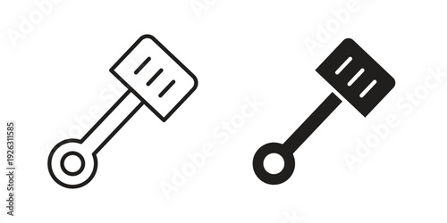 Piston icon elements. A modern flat and line icons set