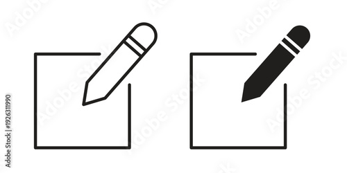 Post icon elements. A modern flat and line icons set