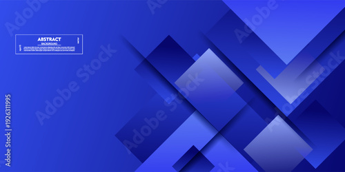 Blue gradient abstract concept background. Simple and trendy overlapping square pattern texture banner design. Vector eps10