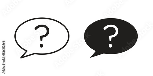 Question icon elements. A modern flat and line icons set