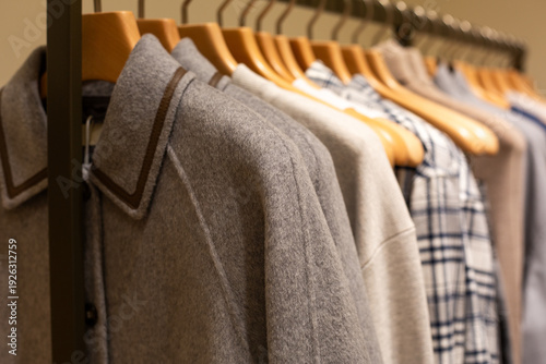 Photos Coat on hanger in business casual store