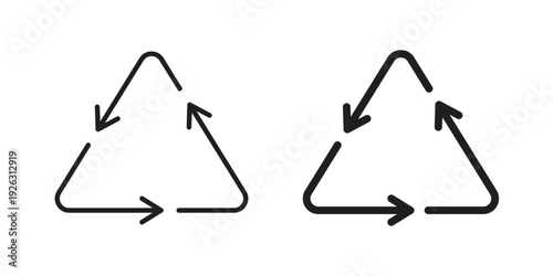 Recycle icon elements. A modern flat and line icons set