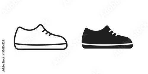 Shoes icon elements. A modern flat and line icons set