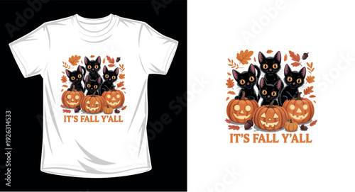 Cat graphic vector art t-shirt design print template