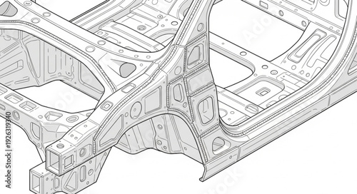 Detailed Technical Drawing of Mechanical Component.