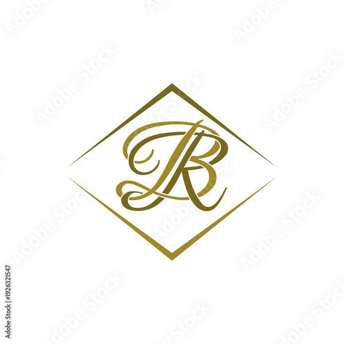 Letter BR logo icon isolated on white background