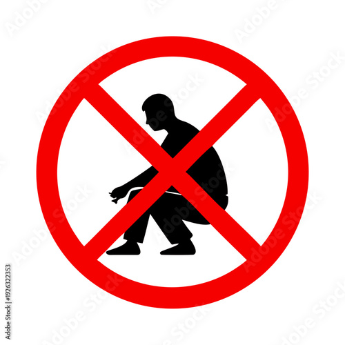 Set of red and black prohibition symbols including no smoking with a cigarette, no parking, and do not enter traffic signs as vector icons for road safety and forbidden danger warnings