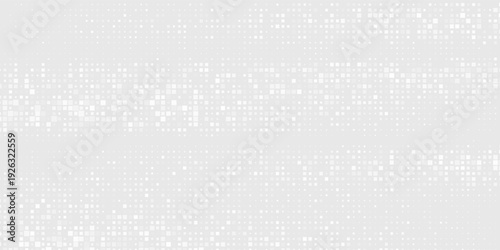 Modern rectangle dot white gray wave light technology texture background. Abstract big data digital concept simple