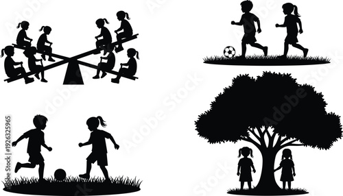 Set of three bigfoot or gorilla silhouettes showing victory hand sign, muscular power pose, and rock on hand sign gesture