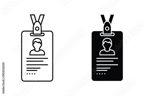 ID Badge Icon: Personal Identification, Access Card, and Employee Pass Symbol