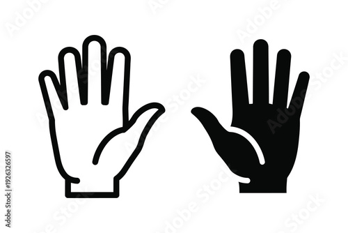 Open Hand Icon: Stop gesture, Welcome, and Openness Symbol