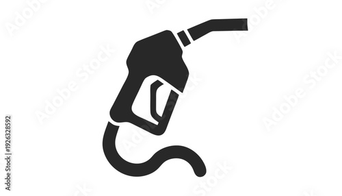 Gasoline Pump Nozzle Vector Icon – Minimalist Fuel Nozzle Illustration