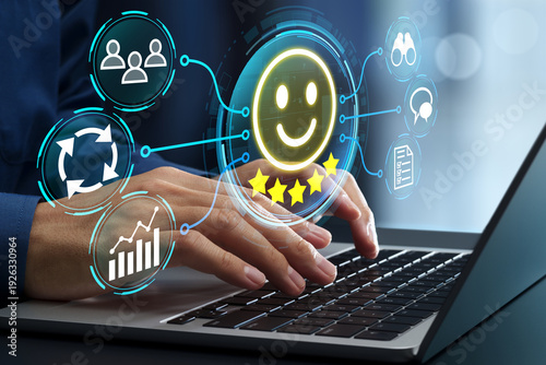 Tableau sur toile Customer success management and user satisfaction analysis