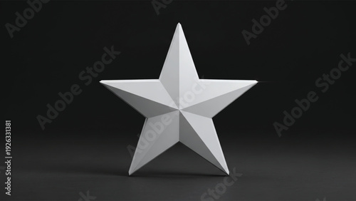 A large gray star on a dark background with subtle shadows.