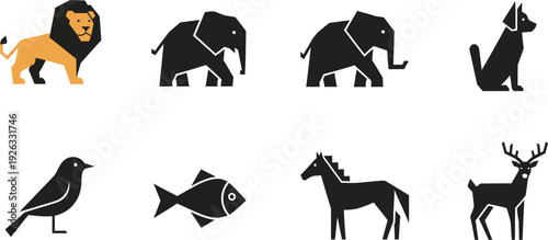 Collection of wildlife animal silhouettes