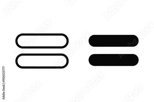 Horizontal Bar Icons for Design Elements