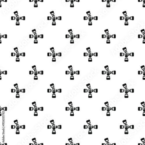 Four hands interlocking at wrists creating a cross shape