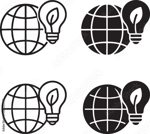 Isolated Save Energy Global Movement Icon, Save energy global sustainability awareness, Save energy global environmental campaign design, eco marketing vector illustration
