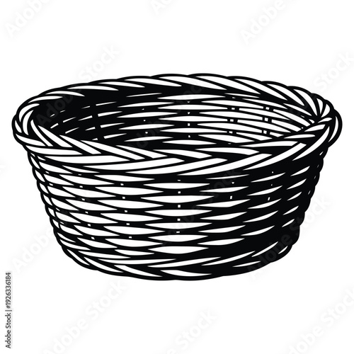 empty wicker basket