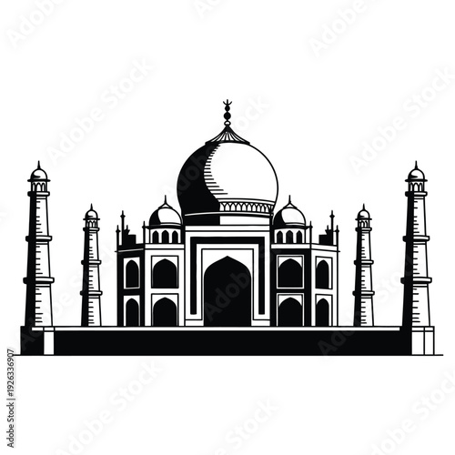 taj mahal vector illustration