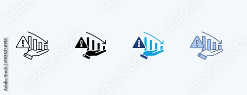  Crisis Multiple Icon Illustration Vector