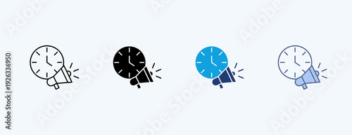  Time Multiple Icon Illustration Vector