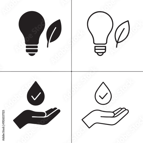 Isolated Energy Conservation Awareness Icon, Energy conservation sustainability awareness campaign, Energy conservation eco friendly promotion design, power saving marketing vector illustration