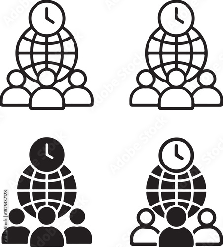 Isolated Earth Hour Community Icon, Earth hour global community sustainability celebration design, Earth hour participation campaign banner, eco promotion marketing vector