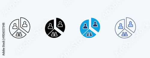  Segment Multiple Icon Illustration Vector