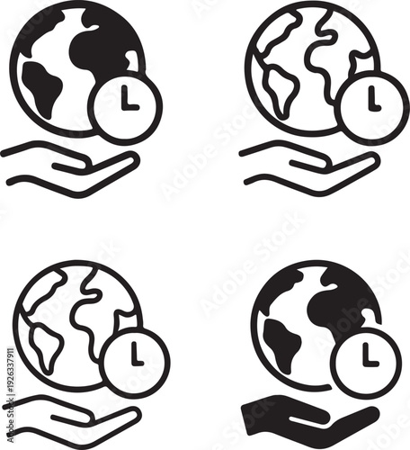 Isolated Environment Protection Hour Icon, Environment protection global sustainability celebration design, Environment protection hour campaign banner, eco awareness promotion marketing vector