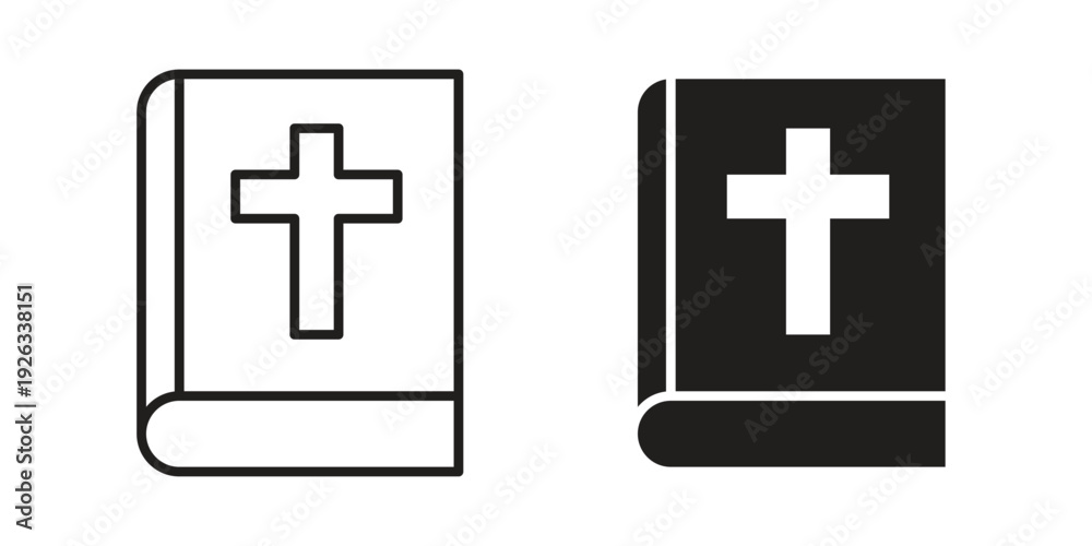 Fototapeta premium Bible icons with different styles. Vector logo illustration simple design.