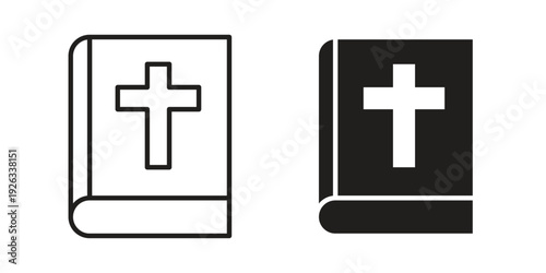 Bible icons with different styles. Vector logo illustration simple design.
