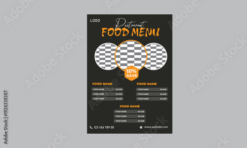 restaurant food menu design template