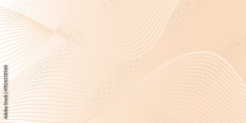 A soft gradient background, background with pastel orange and white colors, background featuring smooth, flowing wave patterns. Minimal abstract gradient wavy line vector background. Eps10