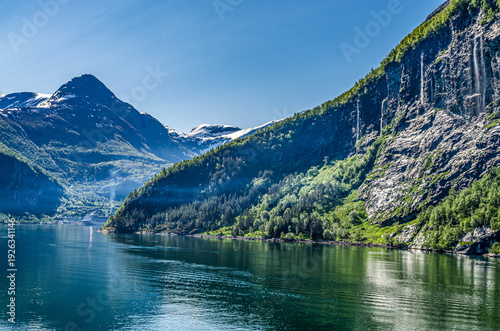 Geirangerfjord, Sieben Schwestern, Wasserfall