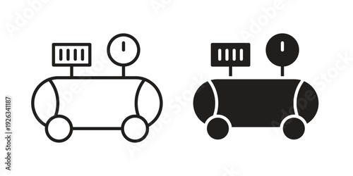 Compressor icons with different styles. Vector logo illustration simple design.
