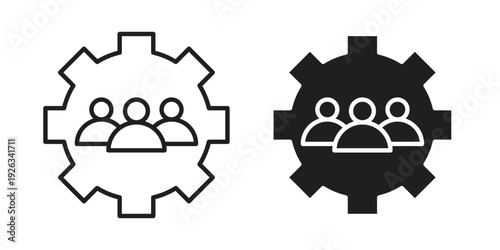 CRM icons with different styles. Vector logo illustration simple design.