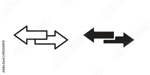 Data transfer icons with different styles. Vector logo illustration simple design.