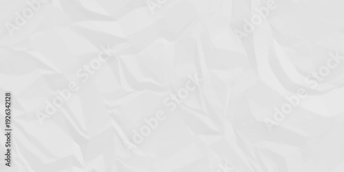 Paper texture background, Old paper background ripple soft white pattern wave crumple. Crushed and creased soft paper. Abstract wrinkle effect grunge and rough backdrop vintage page.