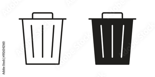 Delete icons with different styles. Vector logo illustration simple design.