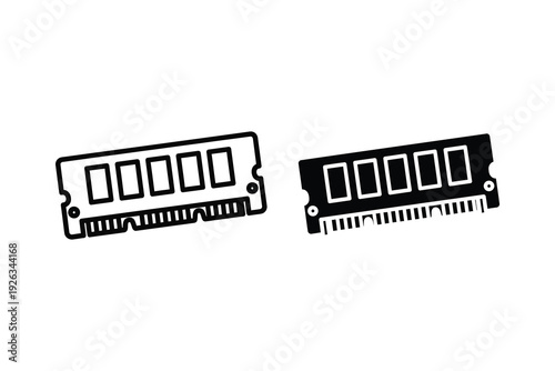 RAM Stick Icons: Computer Memory, Data, and Technology Symbols