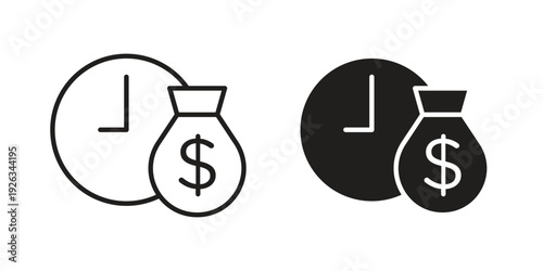 Fixed deposit icons with different styles. Vector logo illustration simple design.