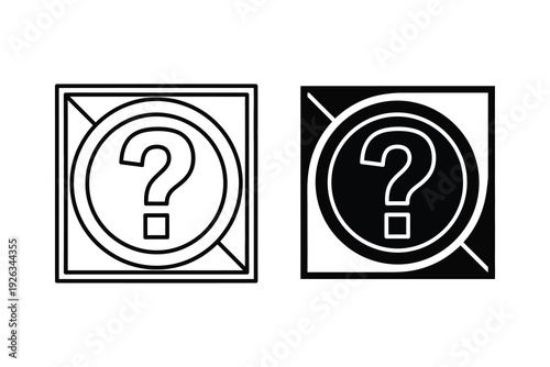 Question Mark Icons in Crossed Circle: Uncertainty, Doubt, and Mystery Symbols