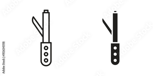 Hair curler icons with different styles. Vector logo illustration simple design.