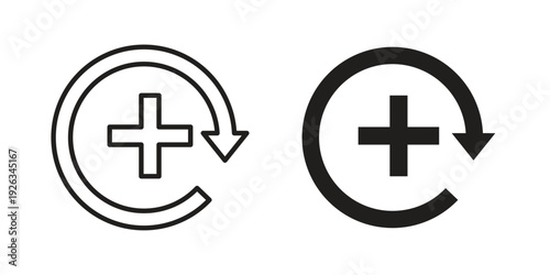 Health recovery icons with different styles. Vector logo illustration simple design.