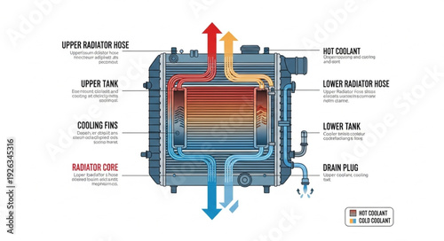 Nuclear Reactor Diagram Detailed Illustration.