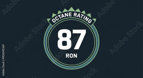 Octane Rating Badge with 87 RON.