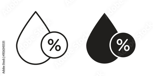 Humidity icons with different styles. Vector logo illustration simple design.