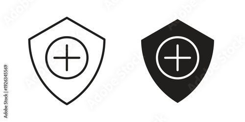 Immunity icons with different styles. Vector logo illustration simple design.