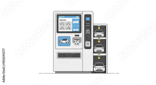 Modern Vending Machine with Screen.